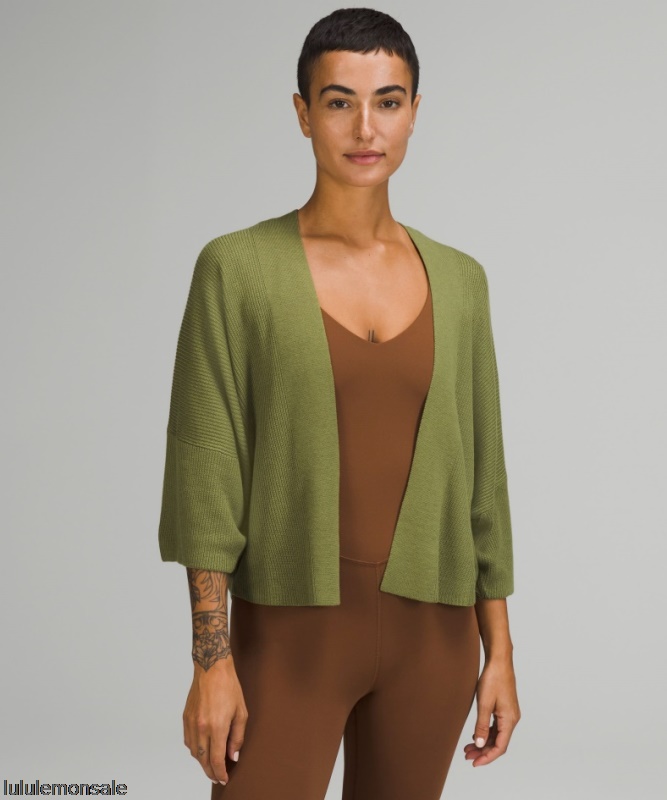 Lululemon Damen DELULU474 | Boxy Cashlu Knit Wrap Bronze Green